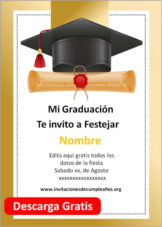 Invitaciones de Graduación cumpleaños